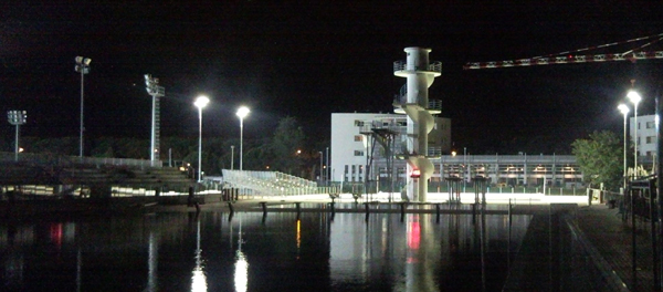 Riccione
                                                    Swimming Stadium by
                                                    night